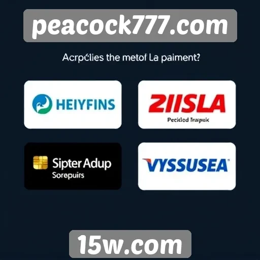Métodos de pagamento aceitos no peacock777.com